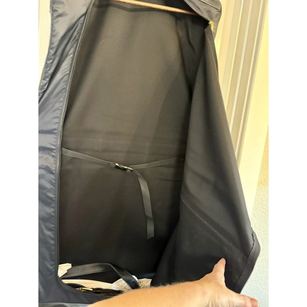 Vintage COACH Black Leather Mens Garment Bag Vintage Travel Luggage Rare!!